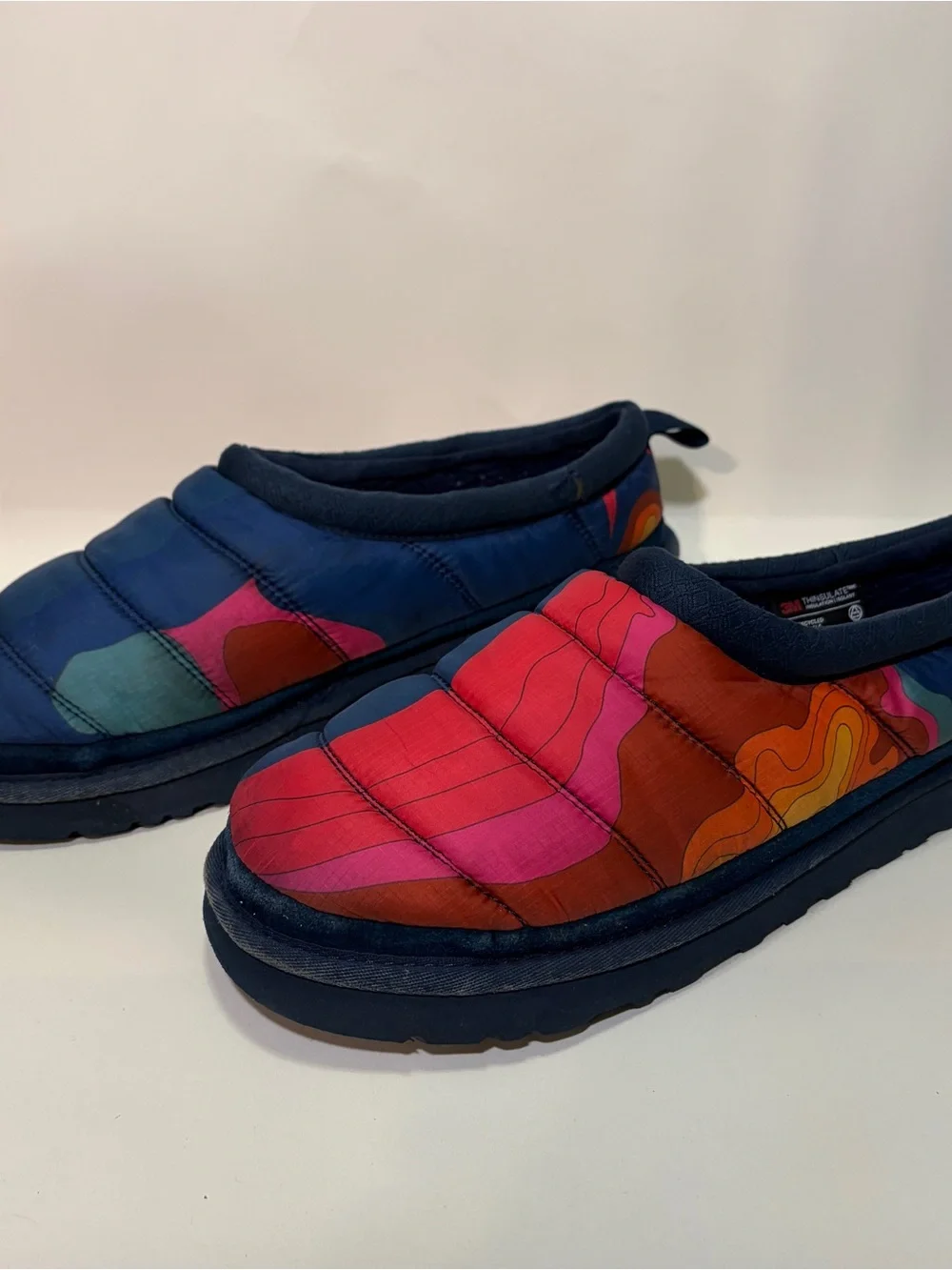 UGG Tasman LTA Cali Topo Black Topographic Slippers Men’s Size 10